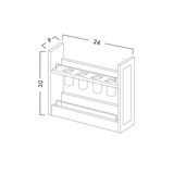 UTENSIL PULL OUT (CABINET NOT INCLUDED) - SHAKER GRAY
