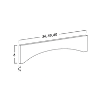 ARCHED VALANCE -  SHAKER CARAMELO