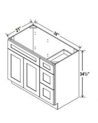 Vanity Combo Cabinets - Right Side Drawers