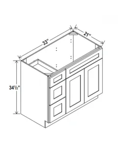 Vanity Combo Cabinets - Left Side Drawers - cntcabinet