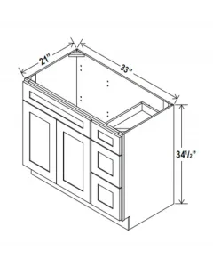 Vanity Combo Cabinets - Right Side Drawers - cntcabinet