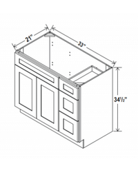 Vanity Combo Cabinets - Right Side Drawers