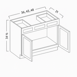 VANITY SINK COMBO BASES -  SHAKER GRAY