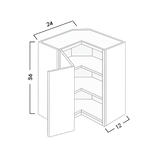 WALL PIE CUT CORNER CABINETS - SHAKER CARAMELO