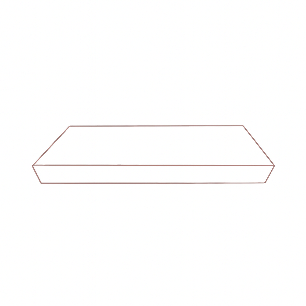 WALNUT FLOATING SHELF - SHAKER GRAY