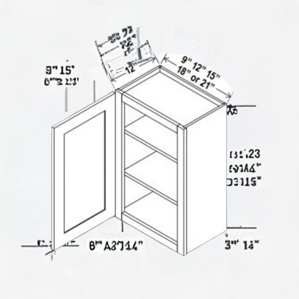 30" H SINGLE DOOR WALL CABINETS - SHAKER WHITE