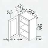 30" H SINGLE DOOR WALL CABINETS - SHAKER WHITE - cntcabinet
