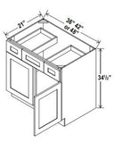2 Doors Vanity Combo Cabinets